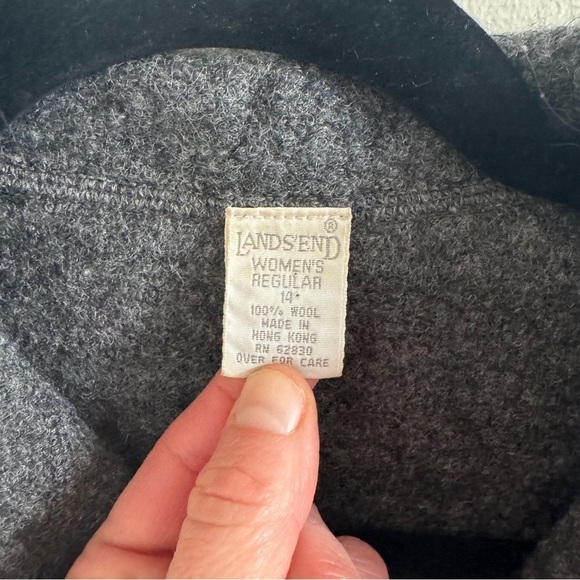 Vintage 80's Lands’ End 100% Wool Vest Women's 14 - Picture 6 of 10